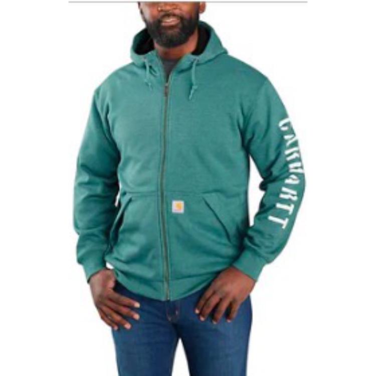 Carhartt WIP Carhartt Rain Defender Fleece-Lined Logo Graphic Hoodie Loose Fit Sweatshirt TS5443 圖 7