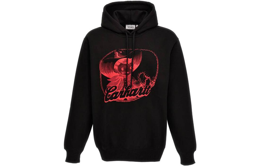 Carhartt WIP Cartoon Print Black Pullover Hoodie I0324611V2XX