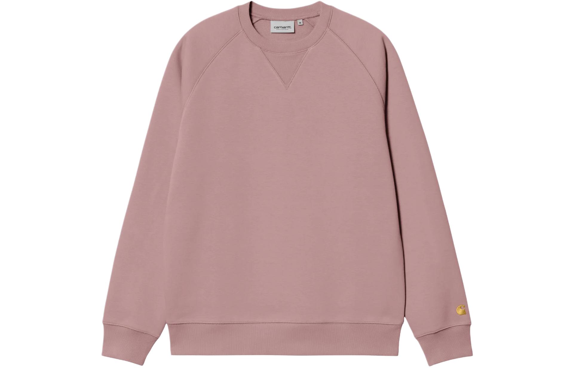Carhartt WIP Chase Crewneck Sweatshirt Glass Pink - Long Sleeve Pullover I033660-24C-XX