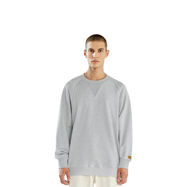 Shop Carhartt WIP 灰色刺绣C标长袖套头衫 I033660-00J-XX