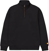 Carhartt WIP Chase Half-Zip Sweatshirt Black Pullover Jacket I027038-00F-XX Carhartt WIP Chase Half-Zip Sweatshirt Black Pullover Jacket I027038-00F-XX