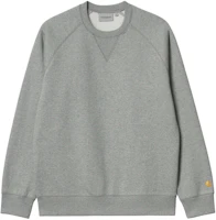 Carhartt WIP Chase Heavyweight Crewneck Sweatshirt Grey - Long Sleeve I033660-00M-XX Carhartt WIP Chase Heavyweight Crewneck Sweatshirt Grey - Long Sleeve I033660-00M-XX