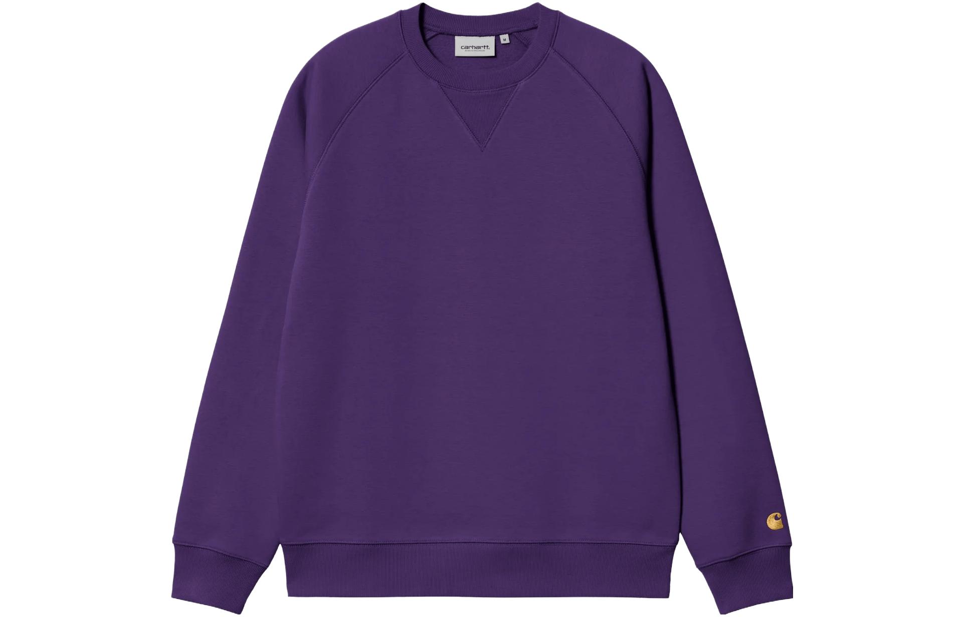 Carhartt WIP Chase Purple Crewneck Sweatshirt Long-Sleeve Classic Fit I033660-1YV-XX
