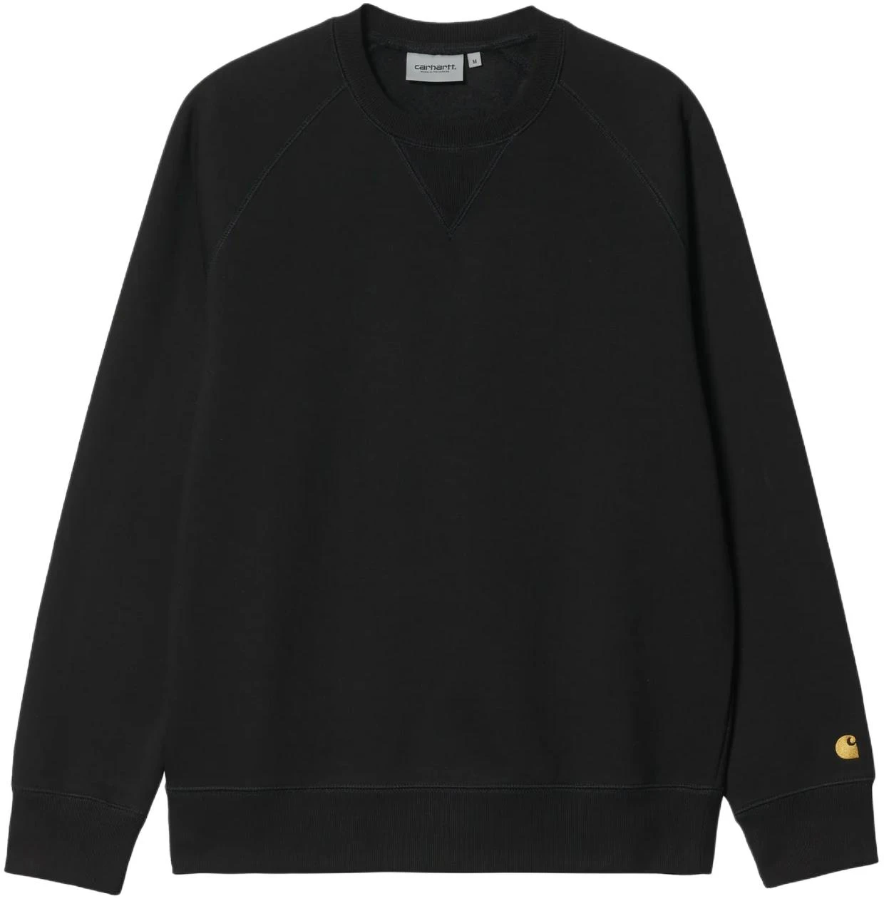 carhartt-wip-chase-sweatshirt-black-crewneck-with-embroidered-c-logo-i033660-00-f-xx