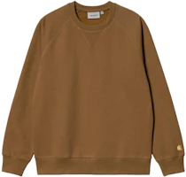 Carhartt WIP Chase Sweatshirt Hamilton Brown Raglan Crewneck Men’s Brown Pullover I026383-00Y-XX Carhartt WIP Chase Sweatshirt Hamilton Brown Raglan Crewneck Men’s Brown Pullover I026383-00Y-XX