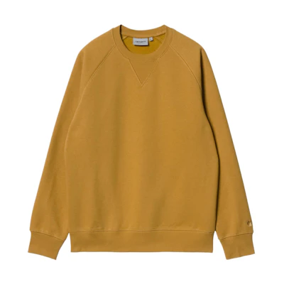 Carhartt WIP Chase Sweatshirt Helios Yellow Unisex Crewneck Sweater I026383-0JN-XX