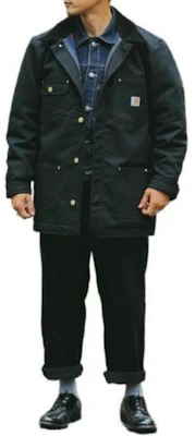 Carhartt WIP Chore Coat Loose Fit Blanket Lined Michigan Duck Jacket for Men 103825 Shop Carhartt WIP Chore Coat Loose Fit Blanket Lined Michigan Duck Jacket for Men 103825