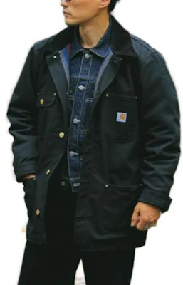 Carhartt WIP Chore Coat Loose Fit Blanket Lined Michigan Duck Jacket for Men 103825 Purchase Carhartt WIP Chore Coat Loose Fit Blanket Lined Michigan Duck Jacket for Men 103825
