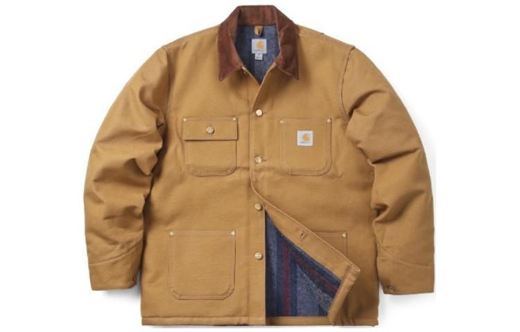 Details for Carhartt WIP Chore Coat Loose Fit Blanket Lined Michigan Duck Jacket for Men 103825