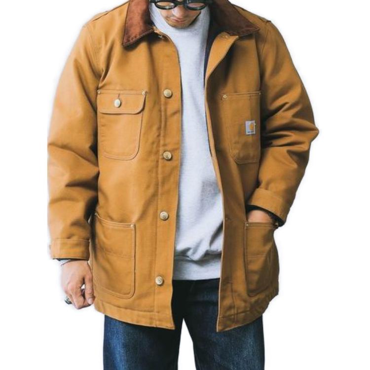 Sizing Carhartt WIP Chore Coat Loose Fit Blanket Lined Michigan Duck Jacket for Men 103825