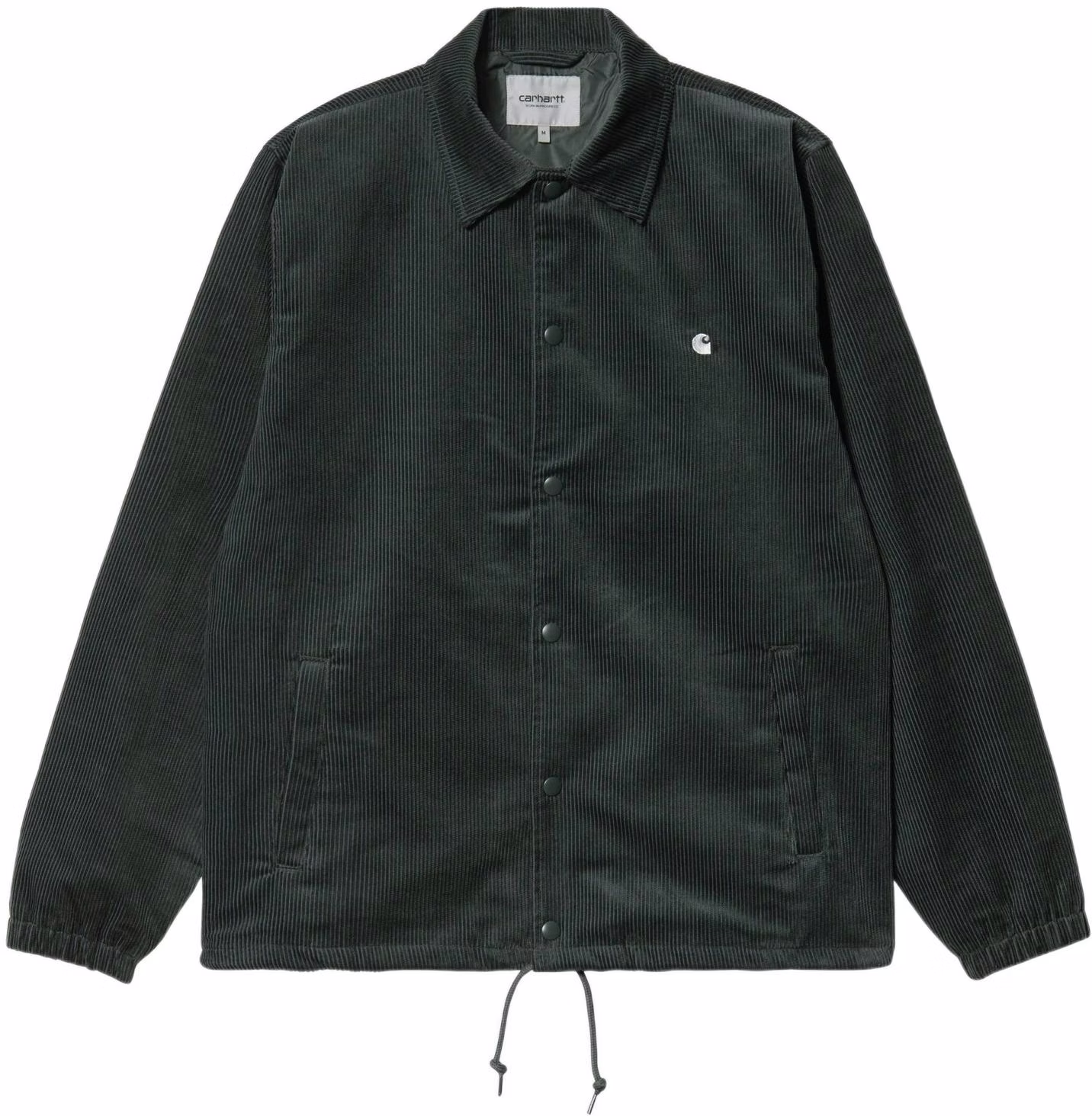 carhartt-wip-coach-jacket-green-casual-solid-logo-collared-button-up-jacket-i028736-0-qp-xx