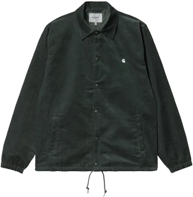 Carhartt WIP教練外套綠色休閒素色標誌襯領扣式外套 I028736-0QP-XX Buy Carhartt WIP教練外套綠色休閒素色標誌襯領扣式外套 I028736-0QP-XX