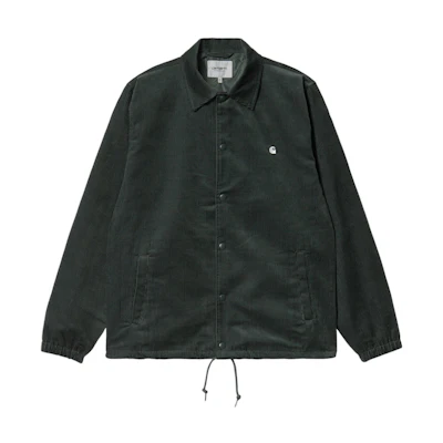 Carhartt WIP Coach Jacket Green Casual Solid Logo Collared Button-Up Jacket I028736-0QP-XX