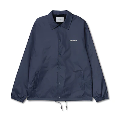 Carhartt WIP Coach Jacket Navy Blue Solid Single-Breasted Jacket I026317-5