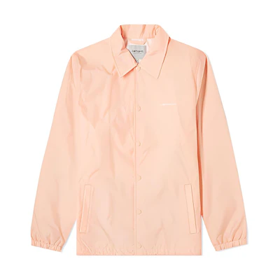 Carhartt WIP Coach Jacket Pink Logo Collared Jacket for Men I026317-A090