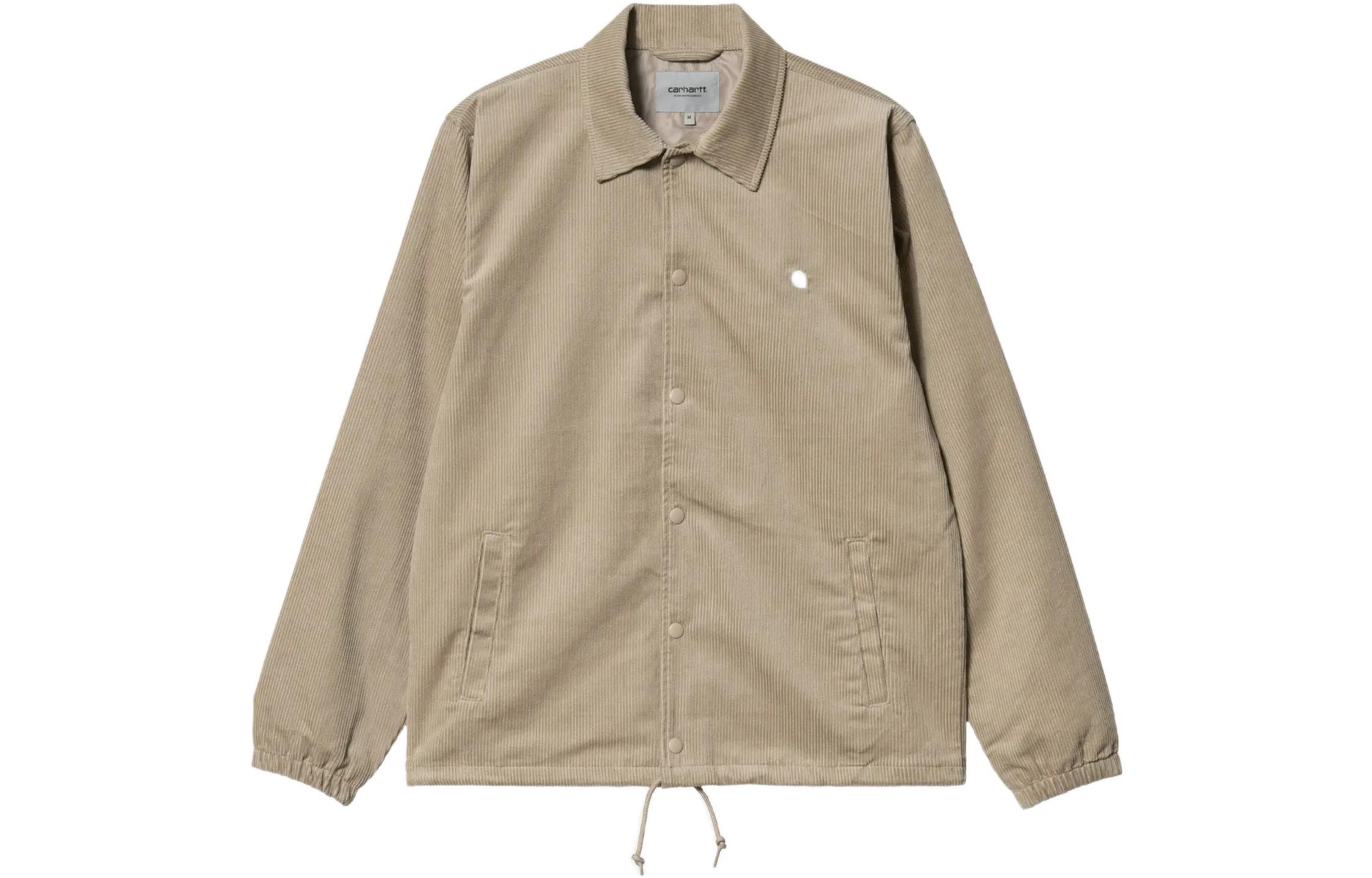 Carhartt WIP Coach Jacket Single-Breasted Logo Khaki Long-Sleeve I028736-0QS-XX