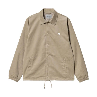 Carhartt WIP Coach Jacket Single-Breasted Logo Khaki Long-Sleeve I028736-0QS-XX