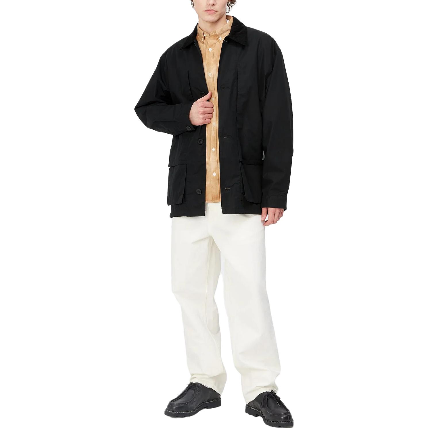 Carhartt WIP Corduroy Collar Logo Patch Jacket in Solid Color I031355-00E-XX 圖 4