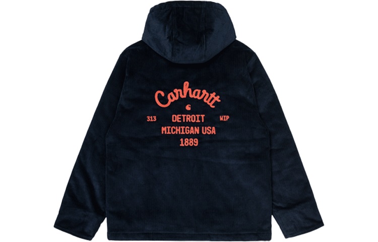 Carhartt WIP Corduroy Quilted Hooded Jacket Navy Blue Men I029440-0HB-XX 圖 4