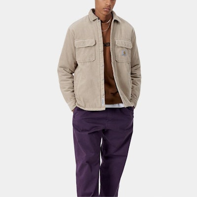 Carhartt WIP Corduroy Shirt Jacket Denim Outerwear Light Brown I028827-G1-00 Lookbook Carhartt WIP Corduroy Shirt Jacket Denim Outerwear Light Brown I028827-G1-00