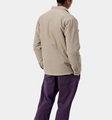 Carhartt WIP Corduroy Shirt Jacket Denim Outerwear Light Brown I028827-G1-00 Details for Carhartt WIP Corduroy Shirt Jacket Denim Outerwear Light Brown I028827-G1-00