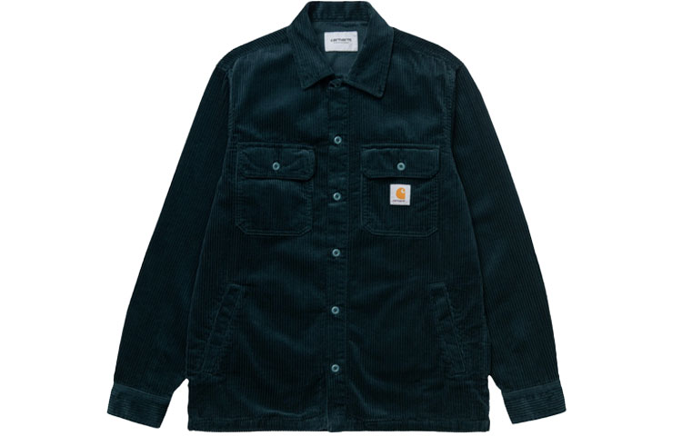 Carhartt WIP Corduroy Square Label Shirt Jacket Dark Green I029132-0AU-02
