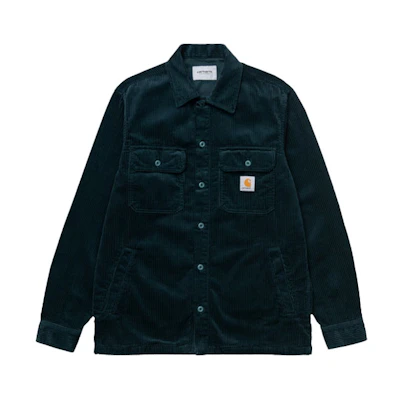 Carhartt WIP Corduroy Square Label Shirt Jacket Dark Green I029132-0AU-02