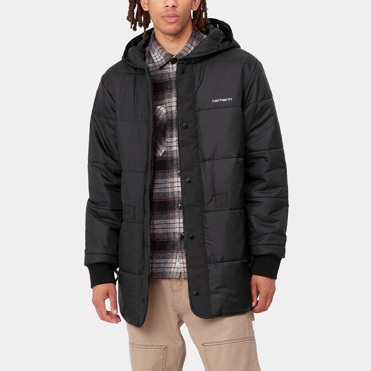 Carhartt WIP Cotton Zip-Up Hoodie Parka Jacket Black I029455-26-XX 圖 13