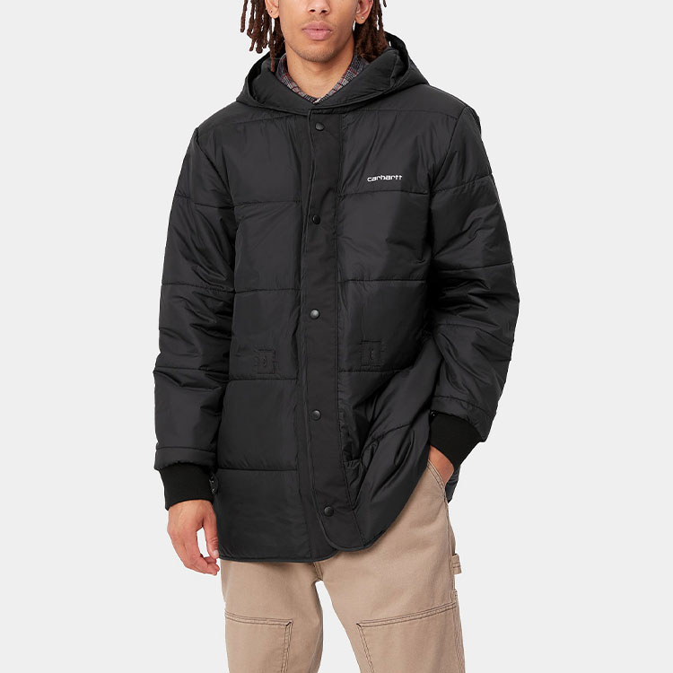 Carhartt WIP Cotton Zip-Up Hoodie Parka Jacket Black I029455-26-XX 圖 10