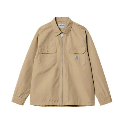 Carhartt WIP Craft Zip Shirt Long Sleeve Khaki Casual Shirt. I032962-1YA-02