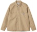 Order Carhartt WIP Craft Zip Shirt Long Sleeve Khaki Casual Shirt. I032962-1YA-02