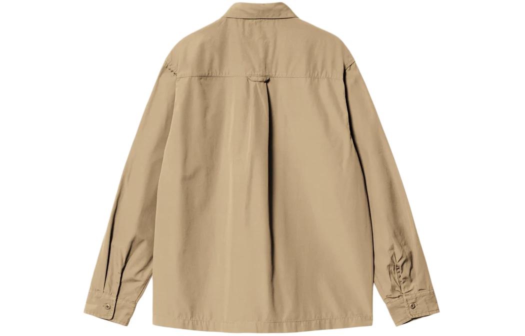 Lookbook Carhartt WIP Craft Zip Shirt  Long Sleeve Khaki Casual Shirt. I032962-1YA-02