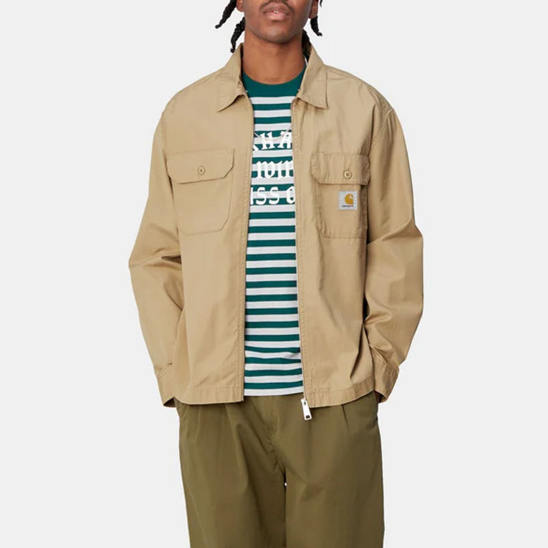 Purchase Carhartt WIP Craft Zip Shirt  Long Sleeve Khaki Casual Shirt. I032962-1YA-02