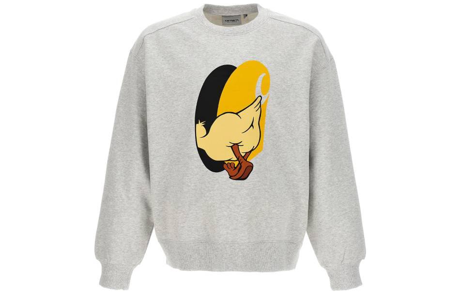 Carhartt WIP Crewneck Animal Print Long Sleeve Sweatshirt Grey I032454-482-XX