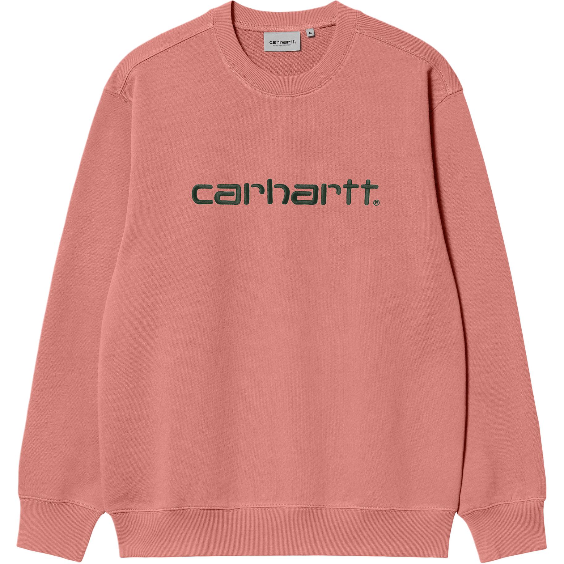 Carhartt WIP Crewneck Letter Oversized Sweatshirt - Dark Rose I030546-2DG-XX
