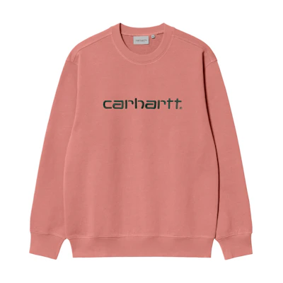 Carhartt WIP Crewneck Letter Oversized Sweatshirt - Dark Rose I030546-2DG-XX