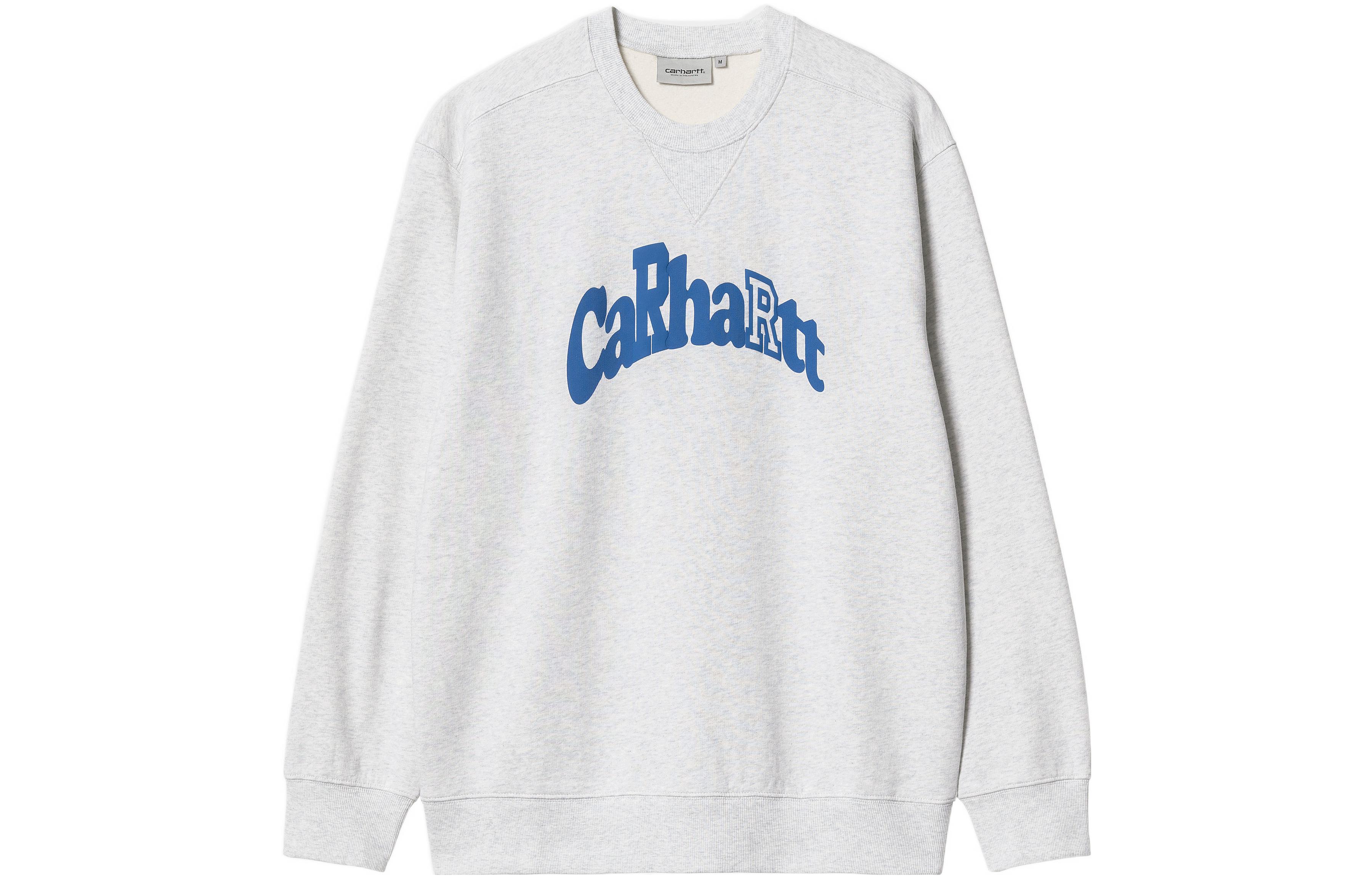 Carhartt WIP Crewneck Sweatshirt Grey - Letter Logo Front Pullover I030141-0SP-XX