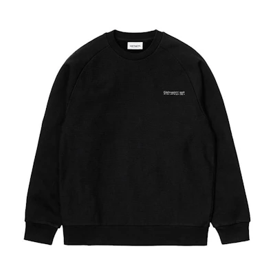 Carhartt WIP Crewneck Sweatshirt with Back Print Black I0289870-89-90