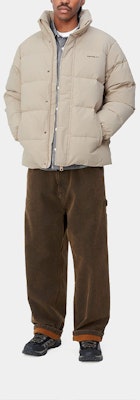 Carhartt WIP Danville Jacket Logo Solid Color Puffer Jacket Wall Grey. I029450-AW-XX Purchase Carhartt WIP Danville Jacket Logo Solid Color Puffer Jacket Wall Grey. I029450-AW-XX