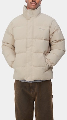 Carhartt WIP Danville Jacket Logo Solid Color Puffer Jacket Wall Grey. I029450-AW-XX Sizing Carhartt WIP Danville Jacket Logo Solid Color Puffer Jacket Wall Grey. I029450-AW-XX