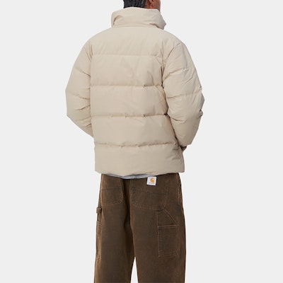 Carhartt WIP Danville Jacket Logo Solid Color Puffer Jacket Wall Grey. I029450-AW-XX Cheap Carhartt WIP Danville Jacket Logo Solid Color Puffer Jacket Wall Grey. I029450-AW-XX