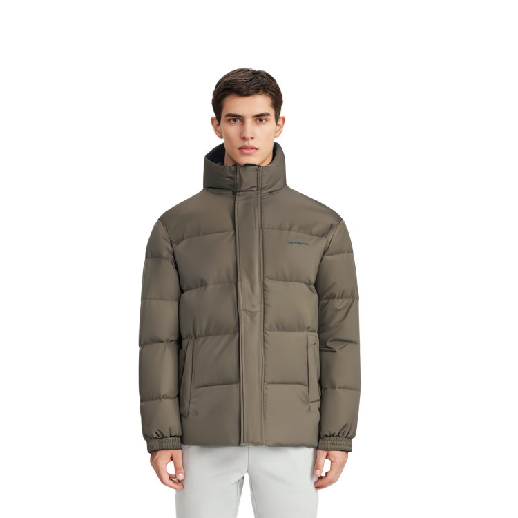 Carhartt WIP Danville Waterproof Down Jacket Brown  Ribbed Collar I029450-1S4-XX 圖 7