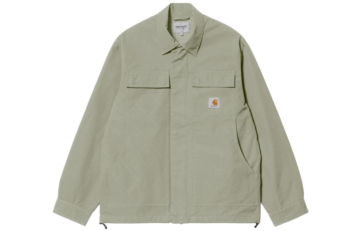 Carhartt WIP Detour Editorial Logo Straight-Cut Long Sleeve Jacket Light Green Men I031473-1CT-XX