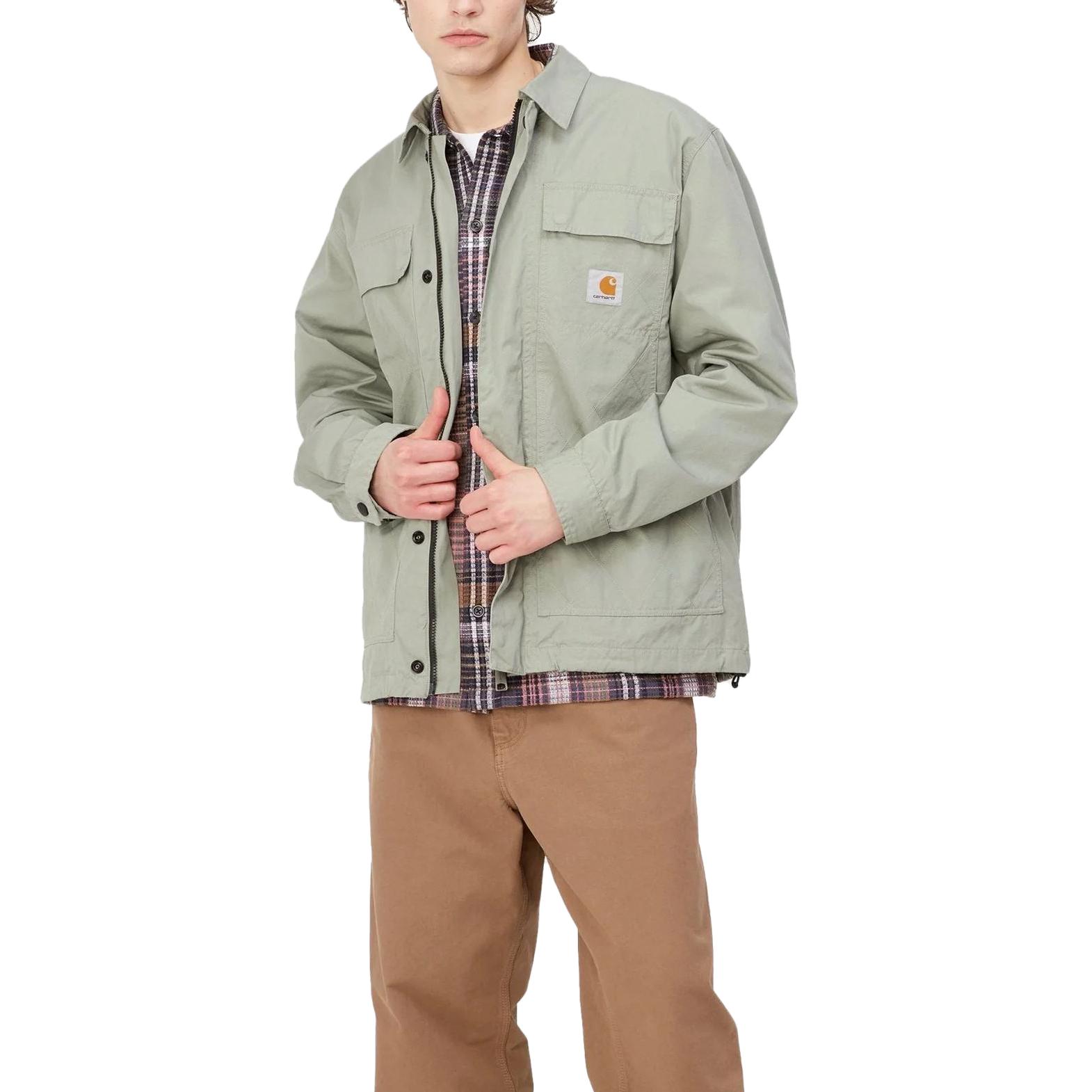 Carhartt WIP Detour Editorial Logo Straight-Cut Long Sleeve Jacket Light Green Men I031473-1CT-XX 圖 4