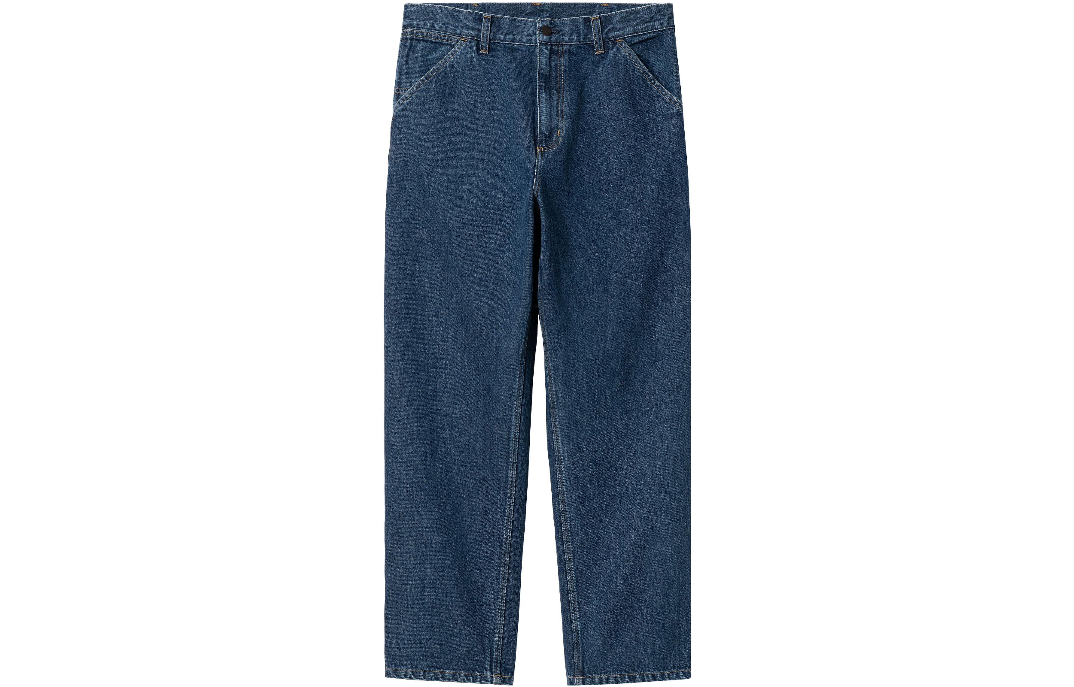 Carhartt WIP Detour Editorial Logo Straight-Leg Relaxed Jeans  Blue. I032024-01-06