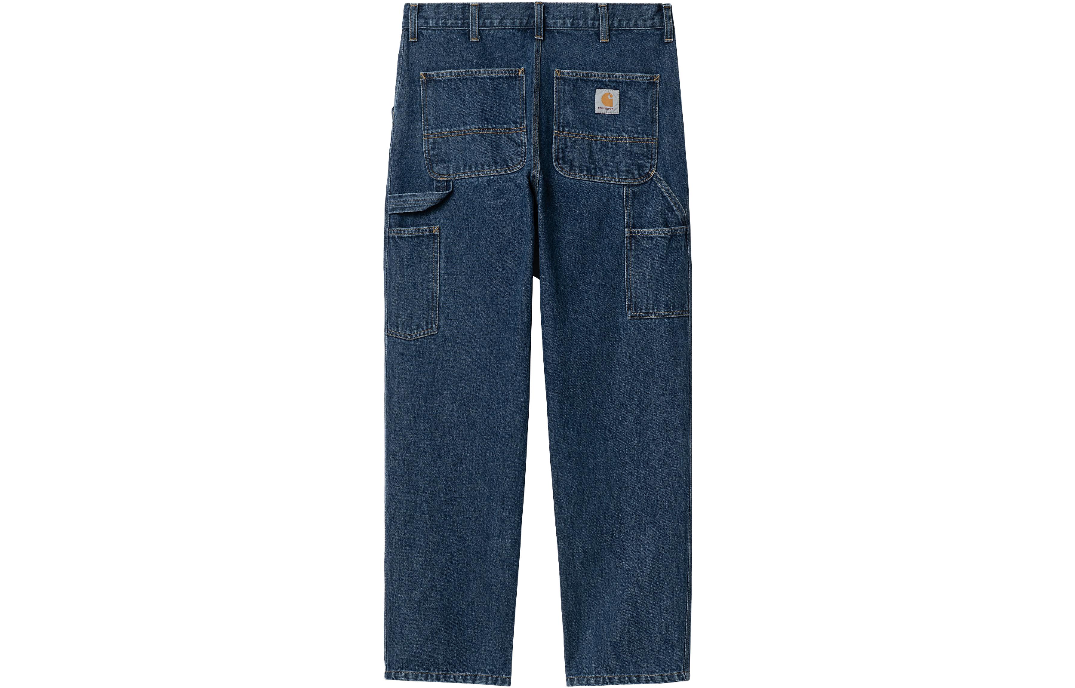 Lookbook Carhartt WIP Detour 社論標誌直筒寬鬆牛仔褲 藍色. I032024-01-06
