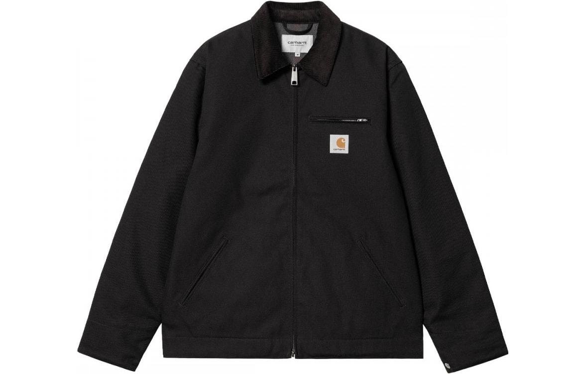 Carhartt WIP Detroit Jacket  Black - Retro Corduroy Collar with Nylon Lining. I015264-00E-01