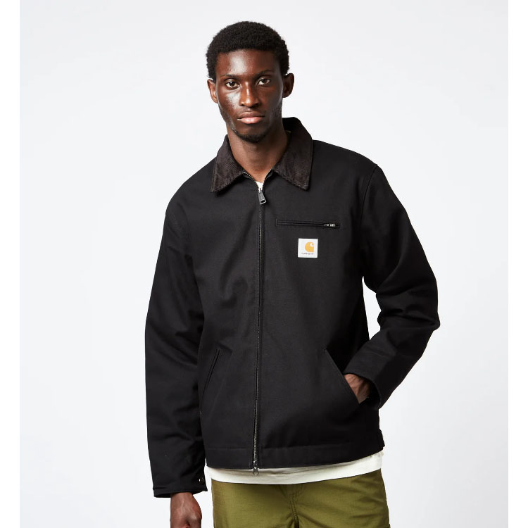 Sizing Chaqueta Carhartt WIP Detroit Negra - Retrocoderón con Forro de Nylon. I015264-00E-01