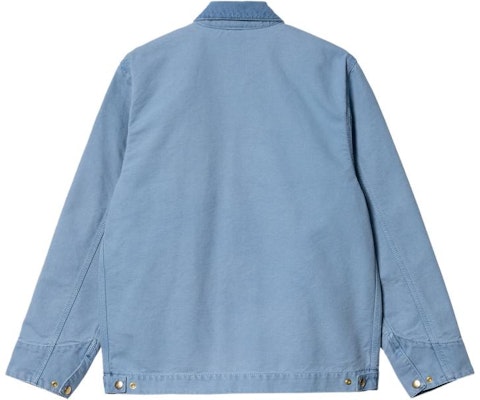 Carhartt WIP Detroit Jacket Light Blue Corduroy Collar Canvas Workwear Style. I026467-1HF-FH Lookbook Carhartt WIP Detroit Jacket Light Blue Corduroy Collar Canvas Workwear Style. I026467-1HF-FH