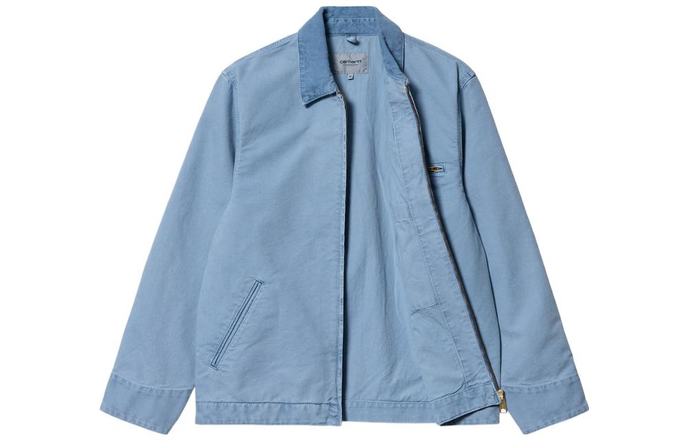 Shop Carhartt WIP Detroit Jaket Biru Muda Kolar Corduroy Gaya Pakaian Kerja. I026467-1HF-FH